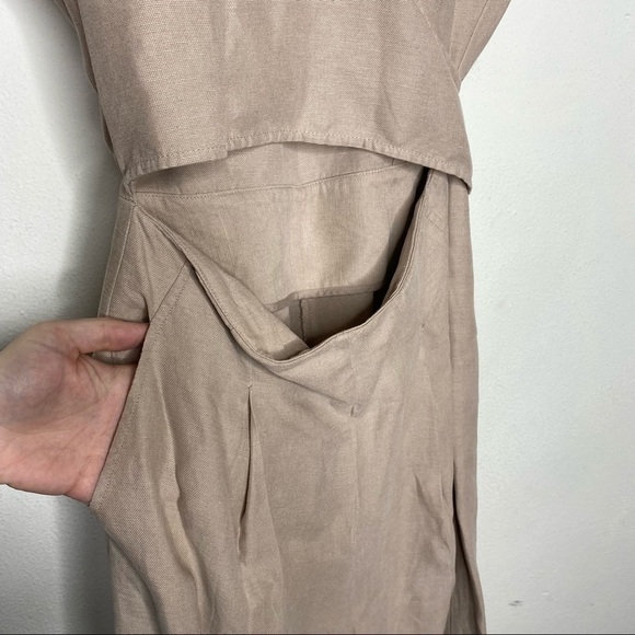 Wilfred Brax Linen Cut Out Jumpsuit beige - Picture 6 of 14